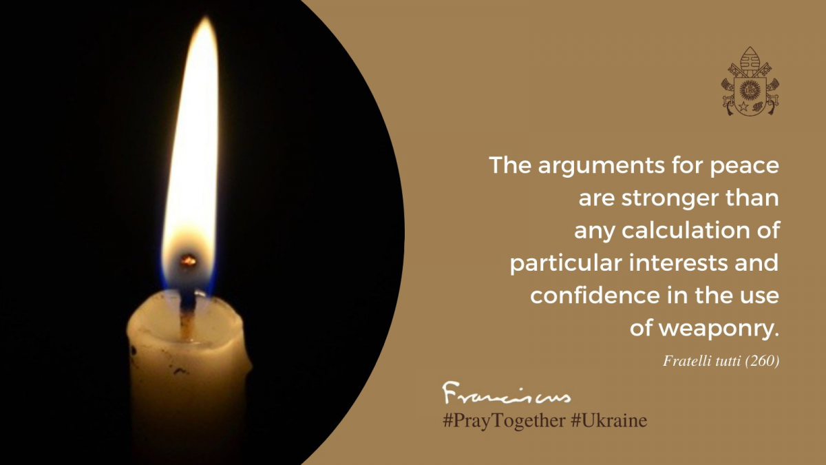 PRAYER FOR PEACE IN UKRAINE  –  WEDNESDAY 2ND  MARCH AT 8PM